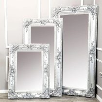 Reeth Medium Ornate Design Bevelled Mirror In Silver