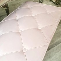 Laval Small Velvet Dining Bench In Pink