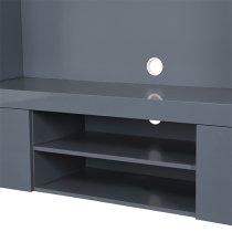 Roma Entertainment Unit Grey With High Gloss Fronts And LED