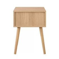 Coralie Wooden Bedside Cabinet With 1 Drawer In Oak