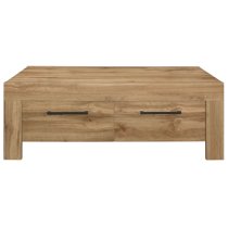 Canton Wooden Coffee Table With 4 Drawers In Oak