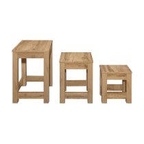 Canton Wooden Nest Of 3 Tables In Oak