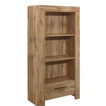 Canton Wooden Bookcase With 3 Shelves And 1 Drawer In Oak