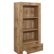 Canton Wooden Bookcase With 3 Shelves And 1 Drawer In Oak