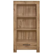 Canton Wooden Bookcase With 3 Shelves And 1 Drawer In Oak