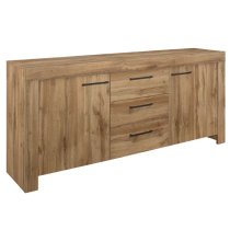 Canton Wooden Sideboard With 2 Doors And 3 Drawers In Oak