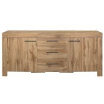 Canton Wooden Sideboard With 2 Doors And 3 Drawers In Oak