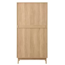 Coralie Wooden Wardrobe With 2 Doors And 1 Drawer In Oak