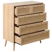 Coralie Wooden Chest Of 5 Drawers In Oak