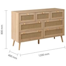 Coralie Wooden Chest Of 7 Drawers In Oak