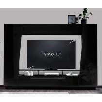 Elko High Gloss Entertainment Unit In Black With LED Lighting