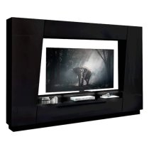 Elko High Gloss Entertainment Unit In Black With LED Lighting