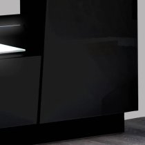 Elko High Gloss Entertainment Unit In Black With LED Lighting