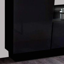 Elko High Gloss Entertainment Unit In Black With LED Lighting