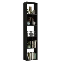 Aliso Wooden Bookcase In Matt Black