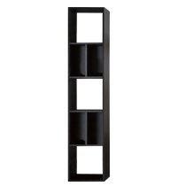 Aliso Wooden Bookcase In Matt Black