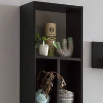 Aliso Wooden Bookcase In Matt Black