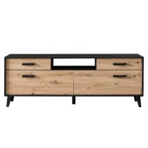 Aliso Wooden TV Stand With 2 Doors 2 Drawers In Artisan Oak