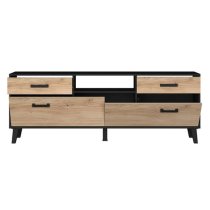 Aliso Wooden TV Stand With 2 Doors 2 Drawers In Artisan Oak