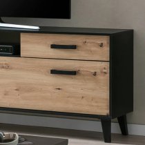 Aliso Wooden TV Stand With 2 Doors 2 Drawers In Artisan Oak