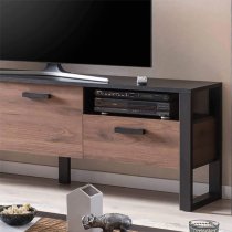 North Wooden Living Room Furniture Set 3 In Okapi Walnut With LED