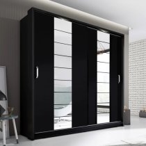 Allen Large Wardrobe With 2 Sliding Doors In Matt Black