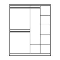 Allen Medium Wardrobe With 2 Sliding Doors In Matt Grey