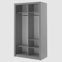 Aliso Wardrobe With 2 Sliding Doors In Matt Grey