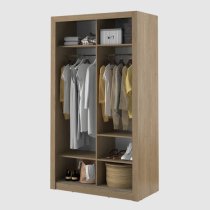 Aliso Wardrobe With 2 Sliding Doors In Shetland Oak