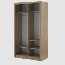 Aliso Wardrobe With 2 Sliding Doors In Shetland Oak