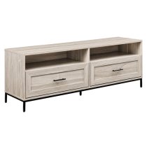 Camrose Wooden TV Stand With 2 Drawers In Birch