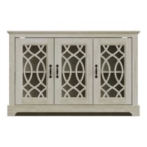 Arcata Wooden Sideboard With 3 Doors In Dusty Grey Oak