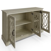 Arcata Wooden Sideboard With 3 Doors In Dusty Grey Oak