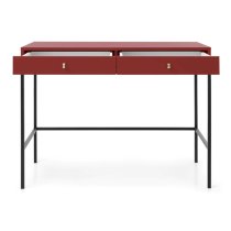 Malibu Wooden Computer Desk With 2 Drawers In Red