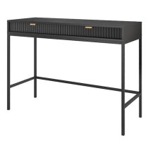 Napa Wooden Laptop Desk With 2 Drawers In Matt Black