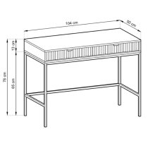 Napa Wooden Laptop Desk With 2 Drawers In Matt White