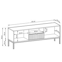 Napa Wooden TV Stand With 2 Doors In Matt Grey