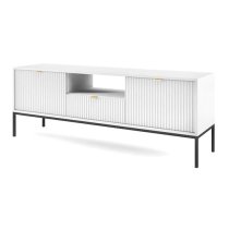 Napa Wooden TV Stand With 2 Doors In Matt White