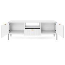 Napa Wooden TV Stand With 2 Doors In Matt White