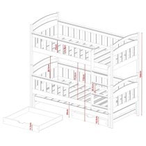 Hampton Bunk Bed And Trundle In Graphite With Bonnell Mattresses