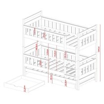 Kodak Bunk Bed And Trundle In Graphite With Foam Mattresses