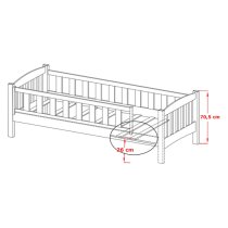 Galax Wooden Single Bed With Storage In Matt White