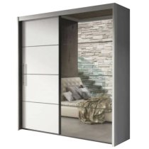 Idaho Wooden Wardrobe With 2 Sliding Doors In Graphite