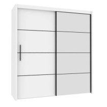 Idaho Wooden Wardrobe With 2 Sliding Doors In Matt White