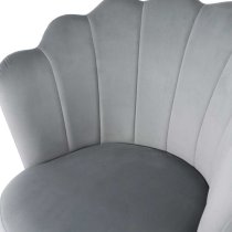 Vestal Fabric Accent Chair Ariel Shell Back In Silver