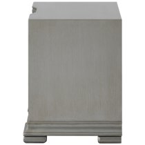 Leeds Mirrored Bedside Cabinet With 2 Drawers In Grey