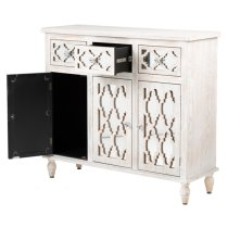 Halifax Mirrored Sideboard With 3 Doors 3 Drawers In Natural