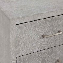 Vernal Wooden Bedside Cabinet With 2 Drawers In Grey Elm