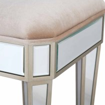 Berlin Mirrored Dressing Stool In Champagne