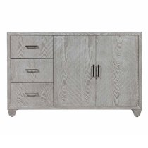 Vernal Wooden Sideboard With 2 Doors 3 Drawers In Grey Elm